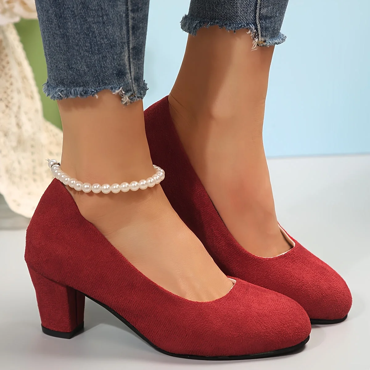 Laure™ – Zapatos de punta ancha con tacón estable para una comodidad sin dolor - Imagen 6