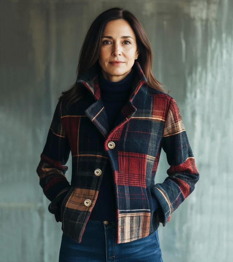 Maura | Chaqueta cálida de cuadros vintage, un estilo atemporal - Imagen 3