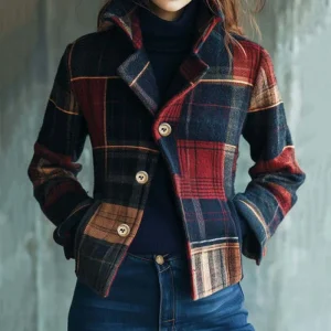 Maura | Chaqueta cálida de cuadros vintage, un estilo atemporal