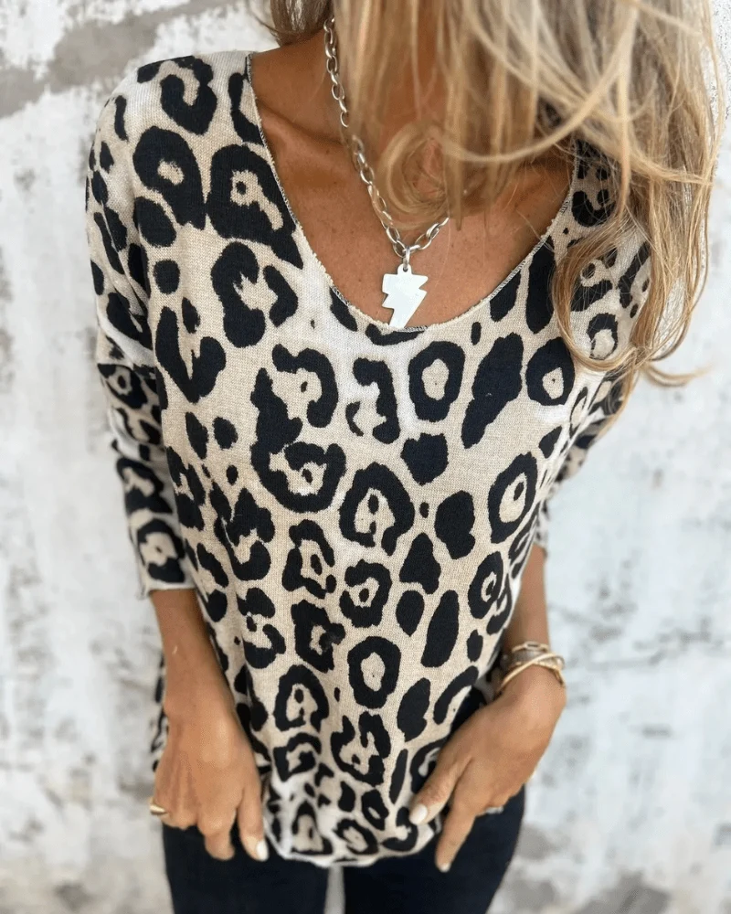 Elvéra | Top casual con estampado de leopardo para mujer - Imagen 5