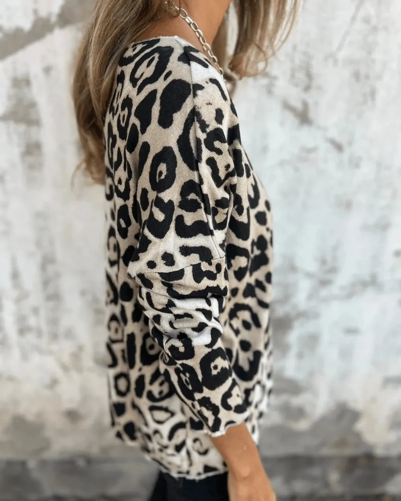 Elvéra | Top casual con estampado de leopardo para mujer - Imagen 6