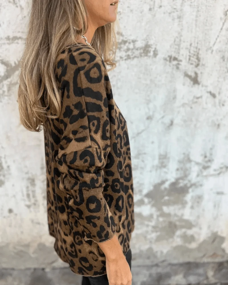 Elvéra | Top casual con estampado de leopardo para mujer - Imagen 3