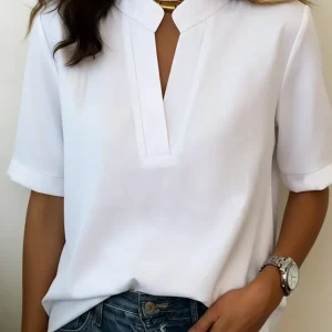 Lunvessa | Camisa de Manga Corta Relaxed para Mujer