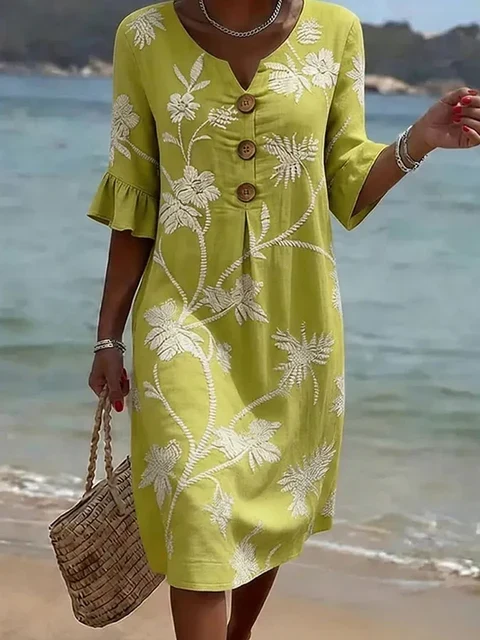 Tisha - Vestido casual con estampado floral para Mujer - Imagen 3
