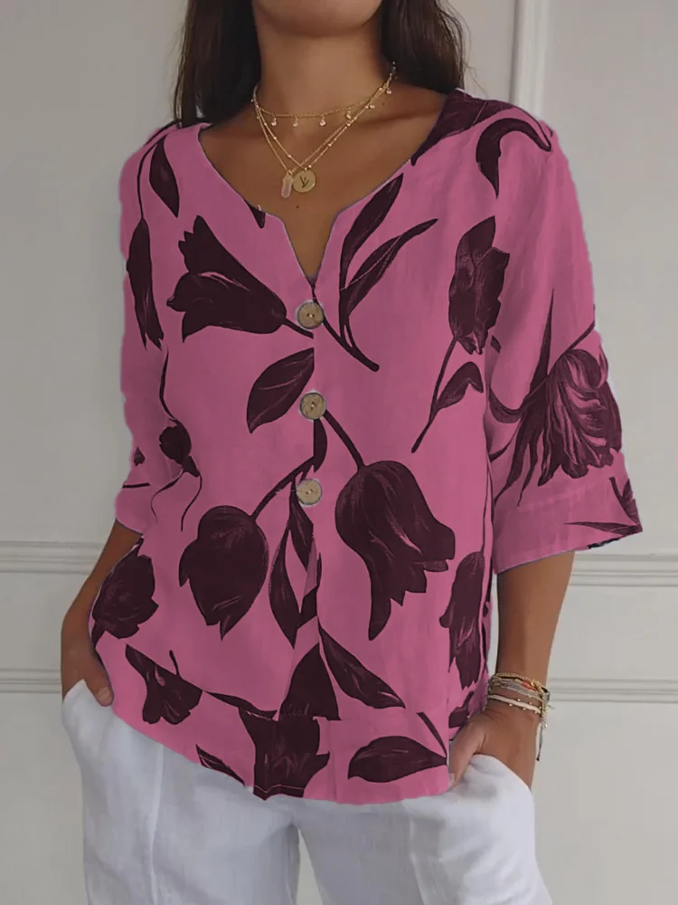 Delphine - Elegante blusa floral - Imagen 3