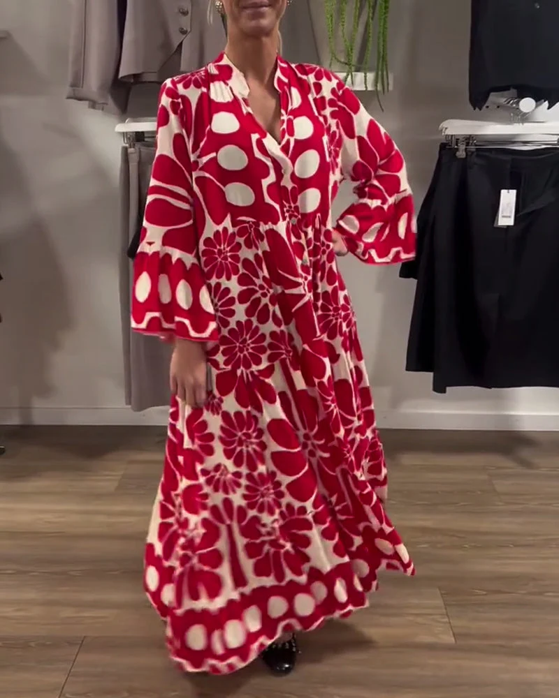 Cora™ | Elegante vestido largo estampado - Imagen 4