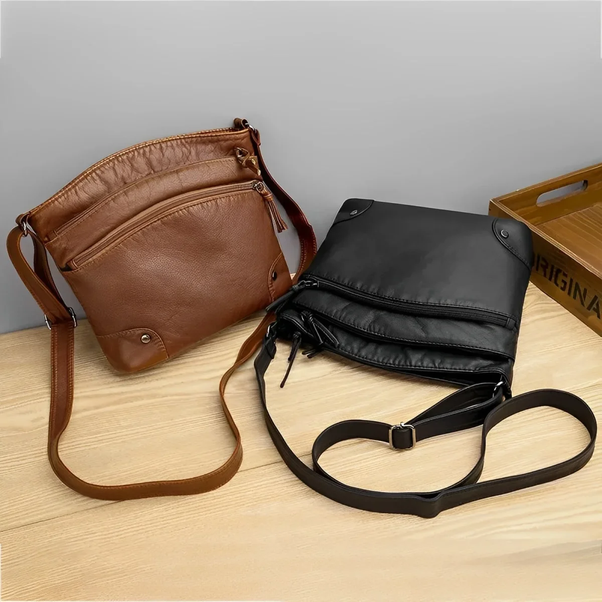 Elfriede - Bolso casual de gran capacidad de color liso - Imagen 5