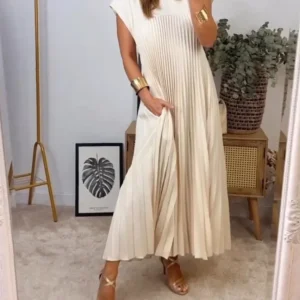 Paola™ VESTIDO CON MANGA PLISADA