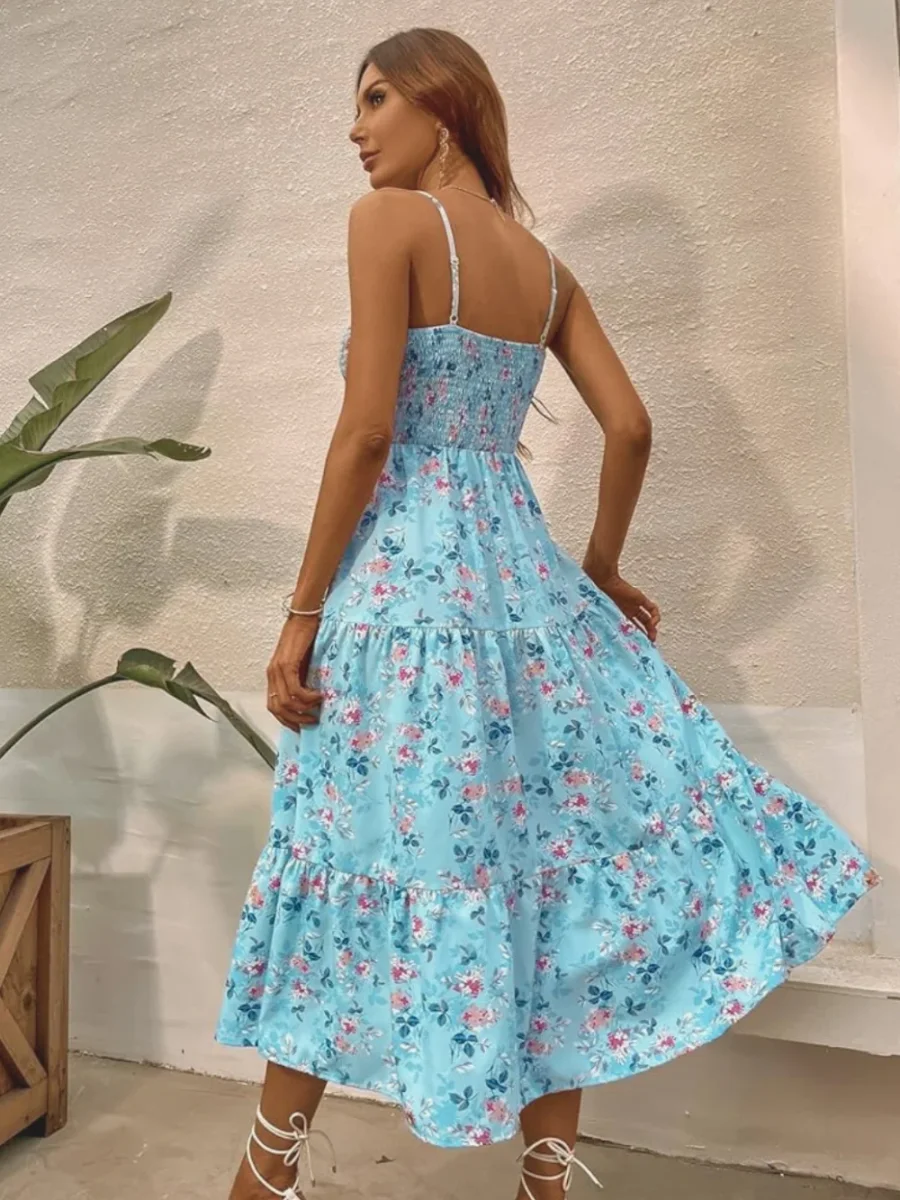 Chloé | Maxi vestido de flores de verano - Imagen 4