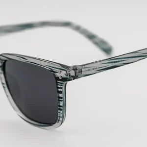Gafas de Sol Bari – Estilo Rectangular con Estampado Rayado Gris