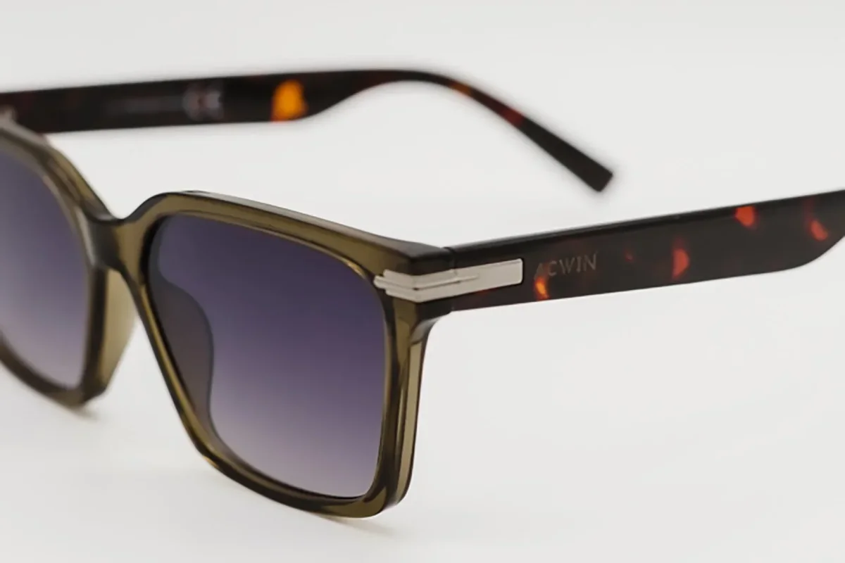 Gafas de Sol Butan – Diseño Cuadrado en Verde Oliva y Carey - Imagen 2