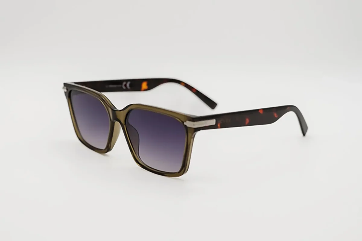 Gafas de Sol Butan – Diseño Cuadrado en Verde Oliva y Carey - Imagen 4