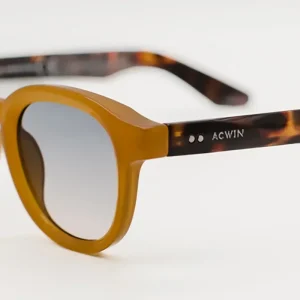Gafas de Sol Denver – Estilo Redondo Bicolor Mostaza y Carey