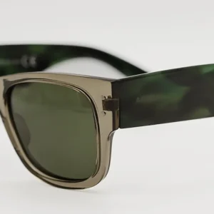Gafas de Sol Gandia – Diseño Rectangular Gris Translúcido y Verde