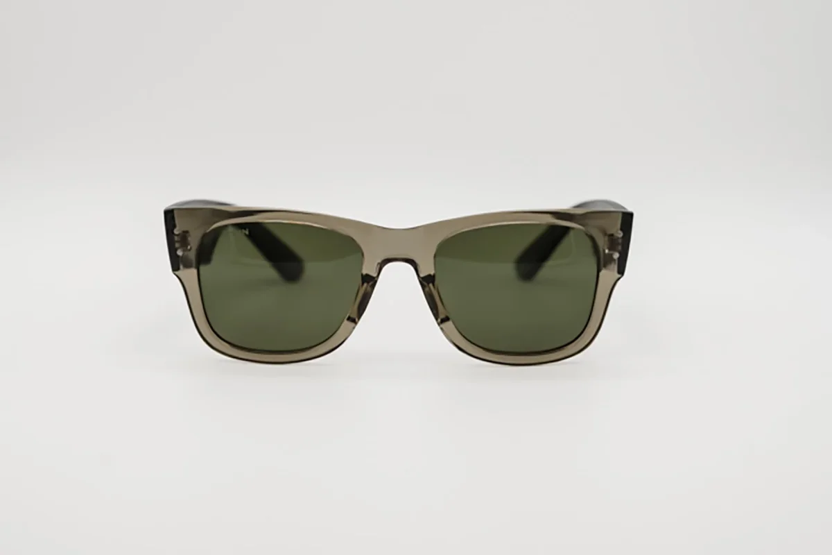 Gafas de Sol Gandia – Diseño Rectangular Gris Translúcido y Verde - Imagen 3