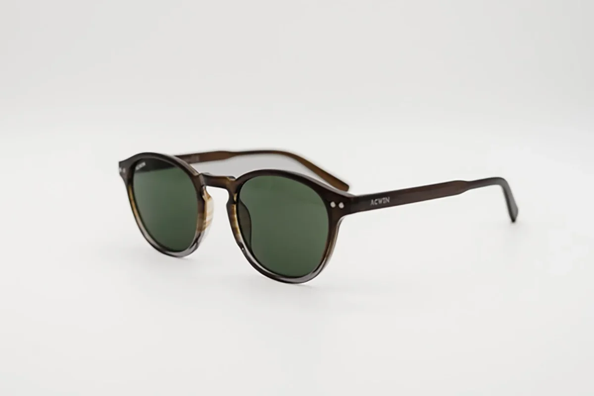 Gafas de Sol Helsinki – Estilo Panto en Marrón Oliva Texturizado - Imagen 4