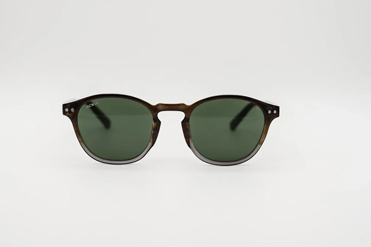 Gafas de Sol Helsinki – Estilo Panto en Marrón Oliva Texturizado - Imagen 3