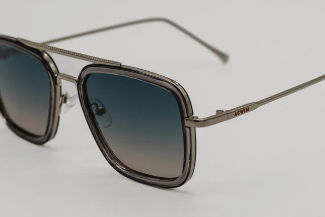Gafas de Sol Lugo – Estilo Navegador Doble Puente en Gunmetal - Imagen 2