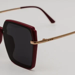 Gafas de Sol Melbourne – Estilo Geométrico Oversize en Burdeos y Oro