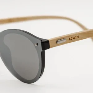 Gafas de Sol Nairobi – Estilo Frontal Plano con Varillas de Madera