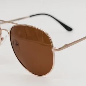Gafas de Sol New York – Estilo Aviador Clásico en Dorado y Marrón