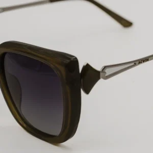 Gafas de Sol Niza – Estilo Oversize en Verde Oliva y Metal