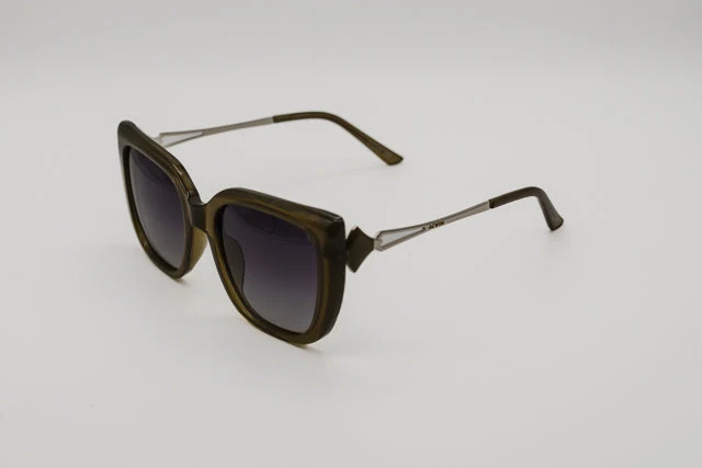 Gafas de Sol Niza – Estilo Oversize en Verde Oliva y Metal - Imagen 4