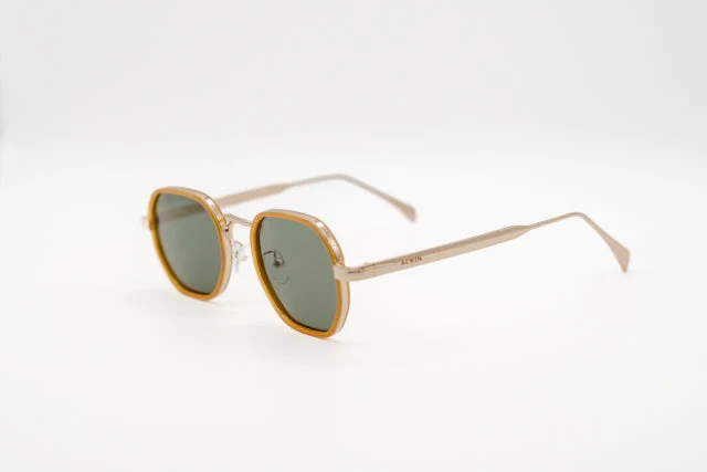 Gafas de Sol Sidney – Estilo Octagonal en Dorado y Mostaza - Imagen 4