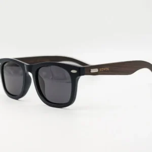 Gafas de Sol Toronto – Estilo Wayfarer en Negro Mate y Madera
