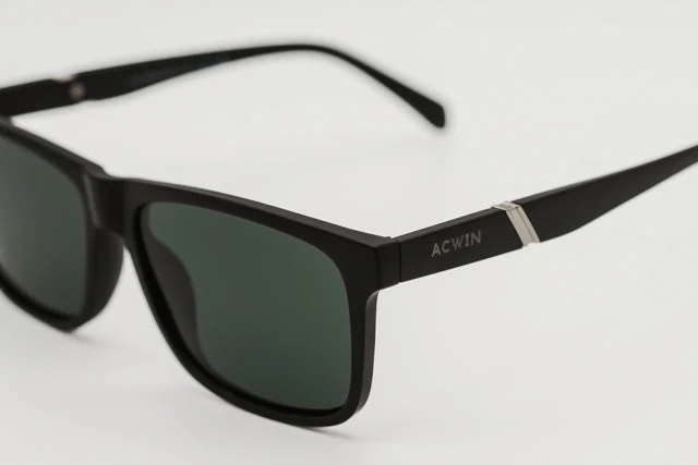 Gafas de Sol Viena – Estilo Rectangular en Negro Mate