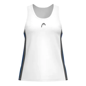 Camiseta Tirantes Head Club 25 Tech Azul Royal/Blanco
