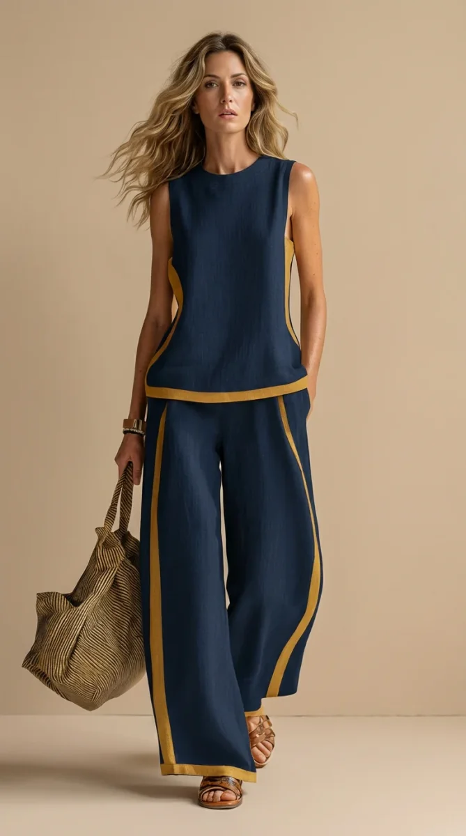 Paula - Conjunto de lino y algodón para Mujer - Imagen 8
