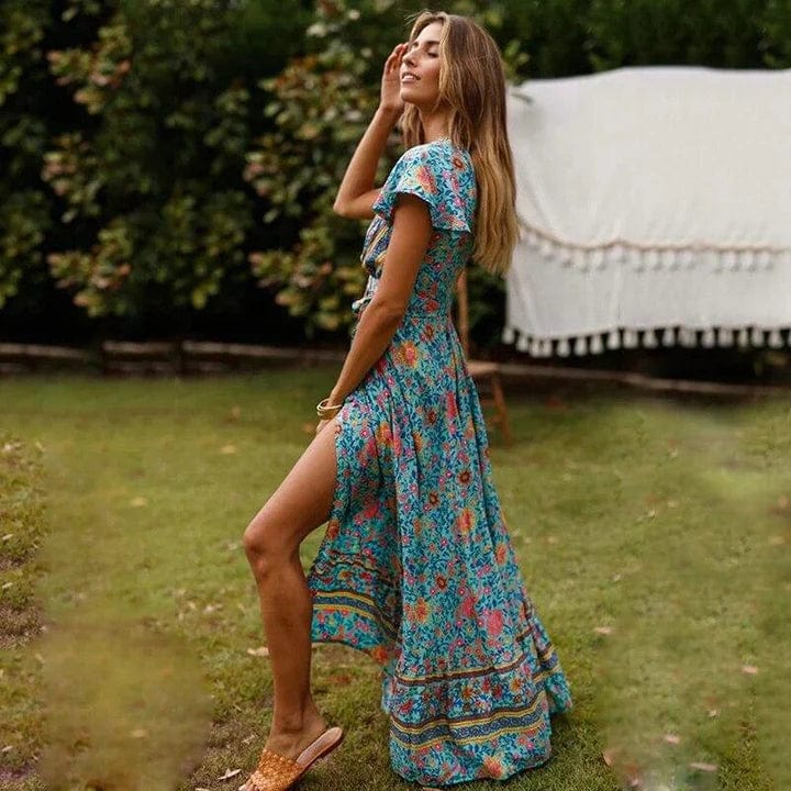 Alva™ - Vestido largo con abertura alta - Imagen 5