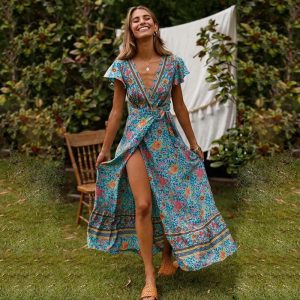 Alva™ - Vestido largo con abertura alta
