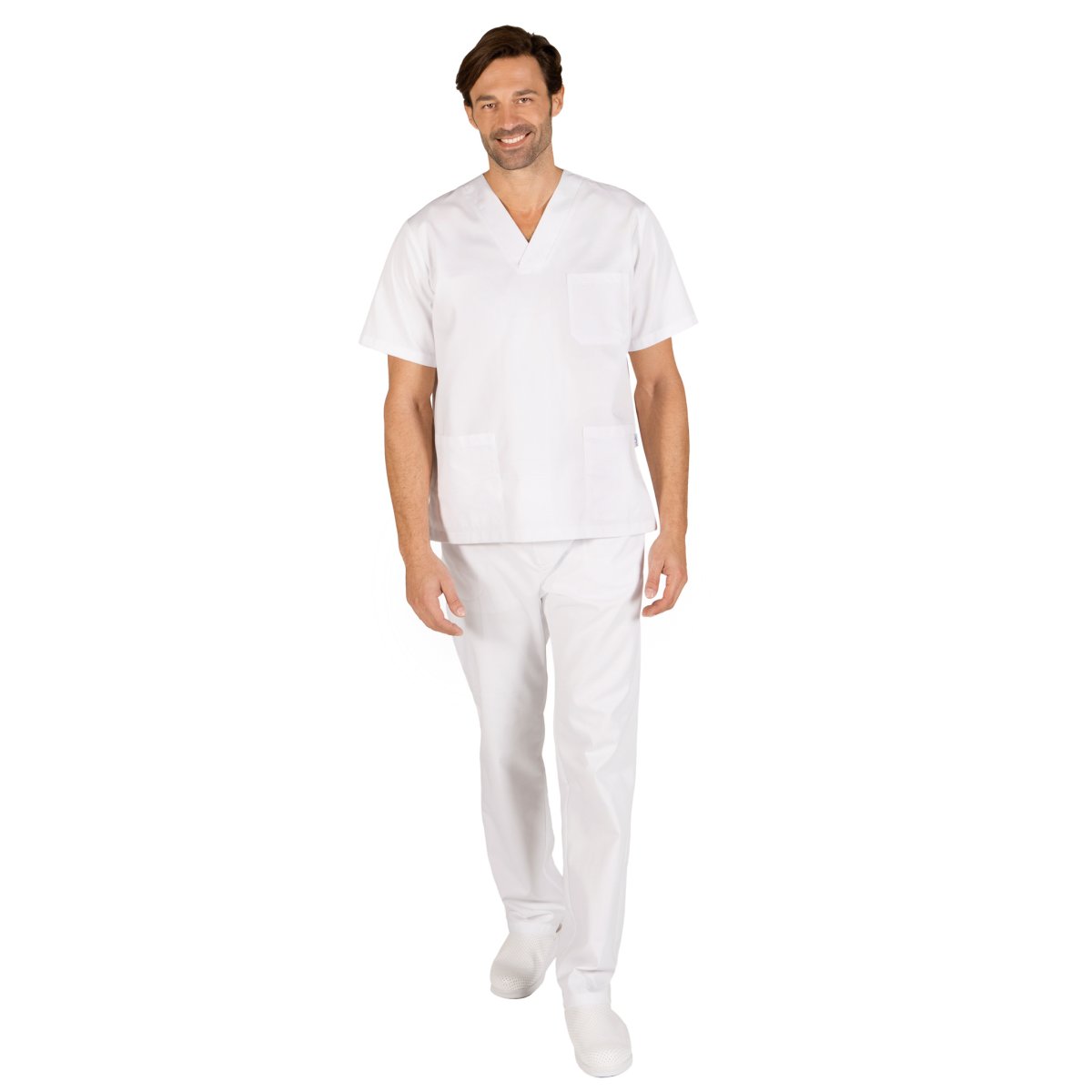 Pijama sanitario unisex blanco - Imagen 2