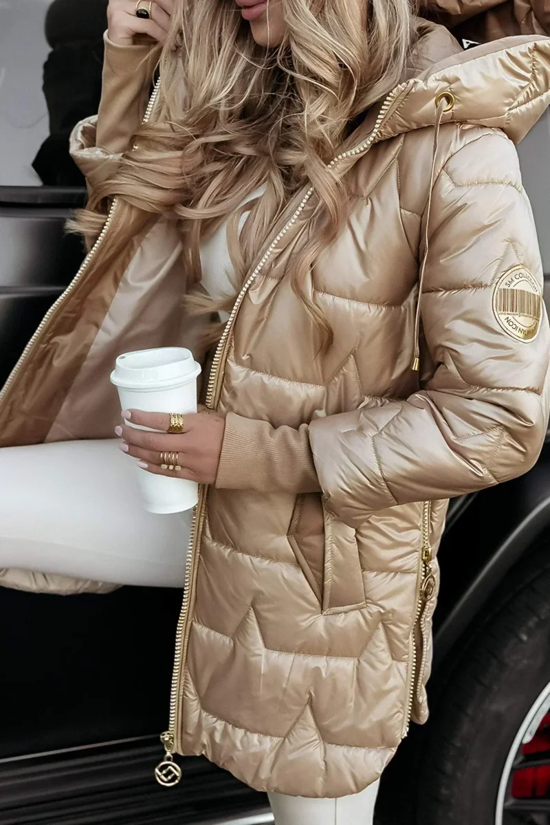 Nolwen - Elegante abrigo de invierno con capucha y acolchado - Imagen 8