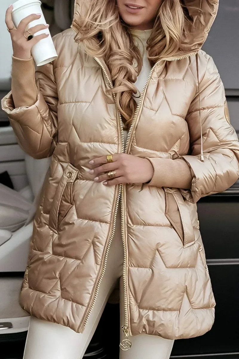 Nolwen - Elegante abrigo de invierno con capucha y acolchado - Imagen 7