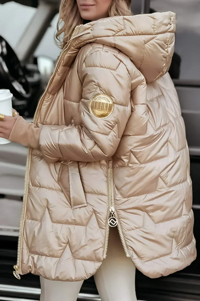 Nolwen - Elegante abrigo de invierno con capucha y acolchado - Imagen 3