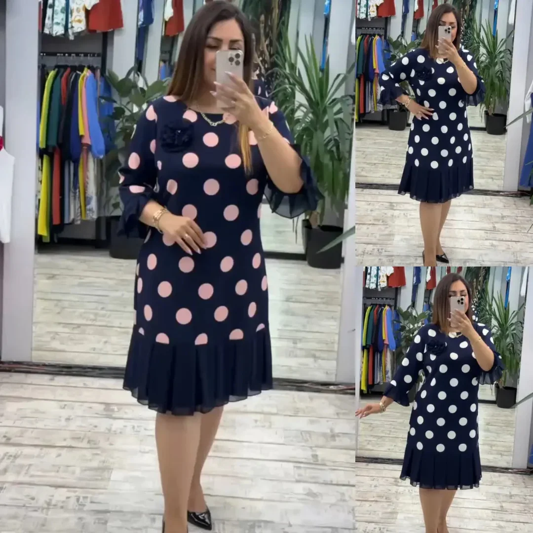 Paola | Vestido plisado de lunares para Mujer - Imagen 4