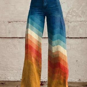 Olivia | Pantalones artísticos degradado premium para mujer