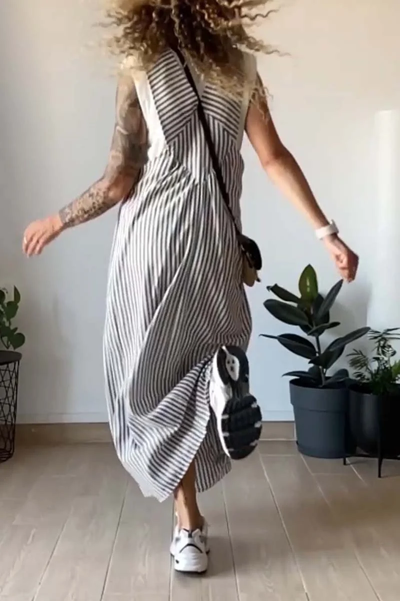 Lydia™ - Vestido casual de rayas con tirantes - Imagen 7
