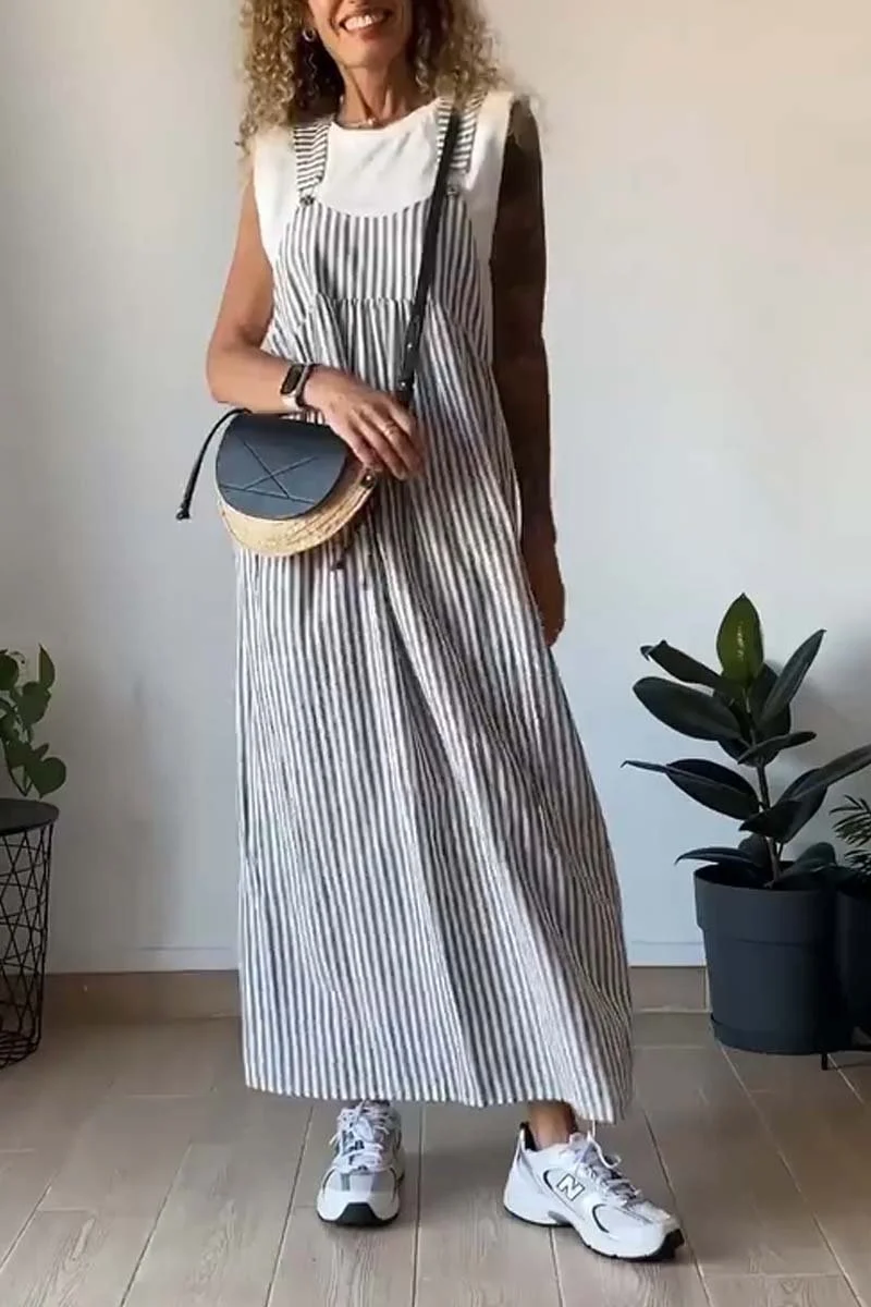 Lydia™ - Vestido casual de rayas con tirantes - Imagen 5