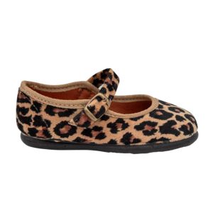Merceditas respetuosa estampado de leopardo