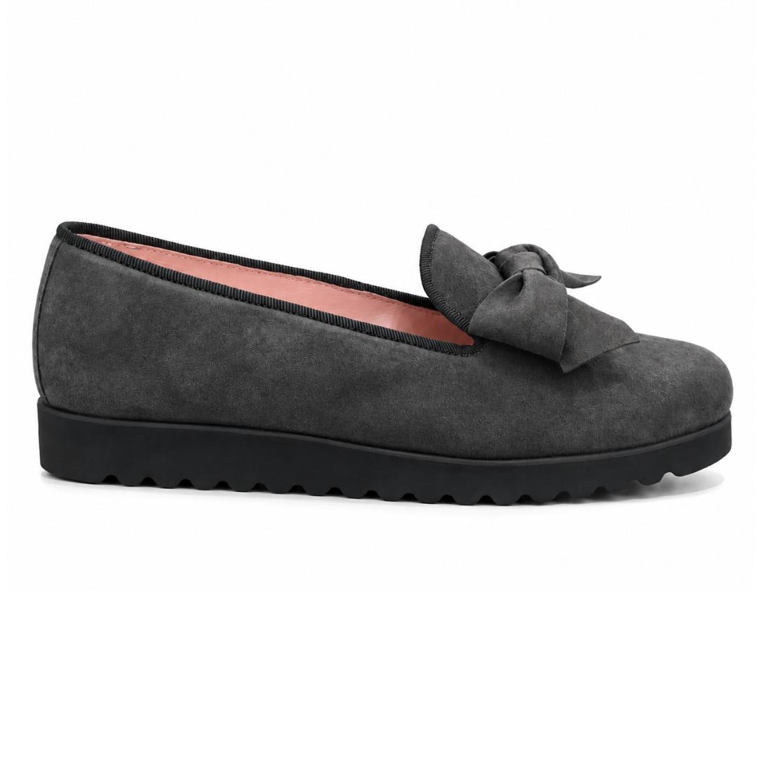 Zapato En Piel Ante Y Adorno De Lazo Clásico - Imagen 4