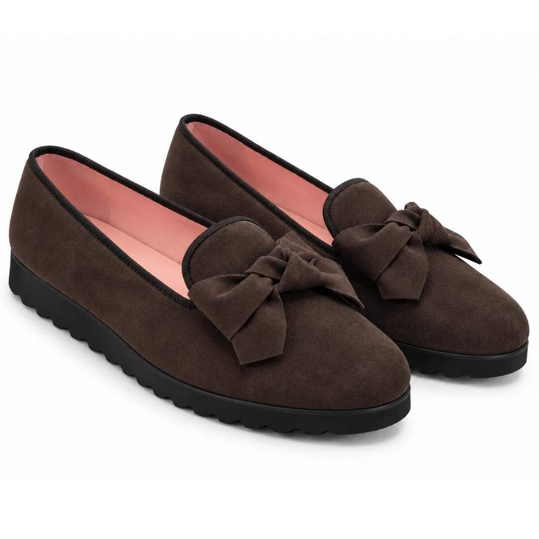 Zapato En Piel Ante Y Adorno De Lazo Clásico - Imagen 3