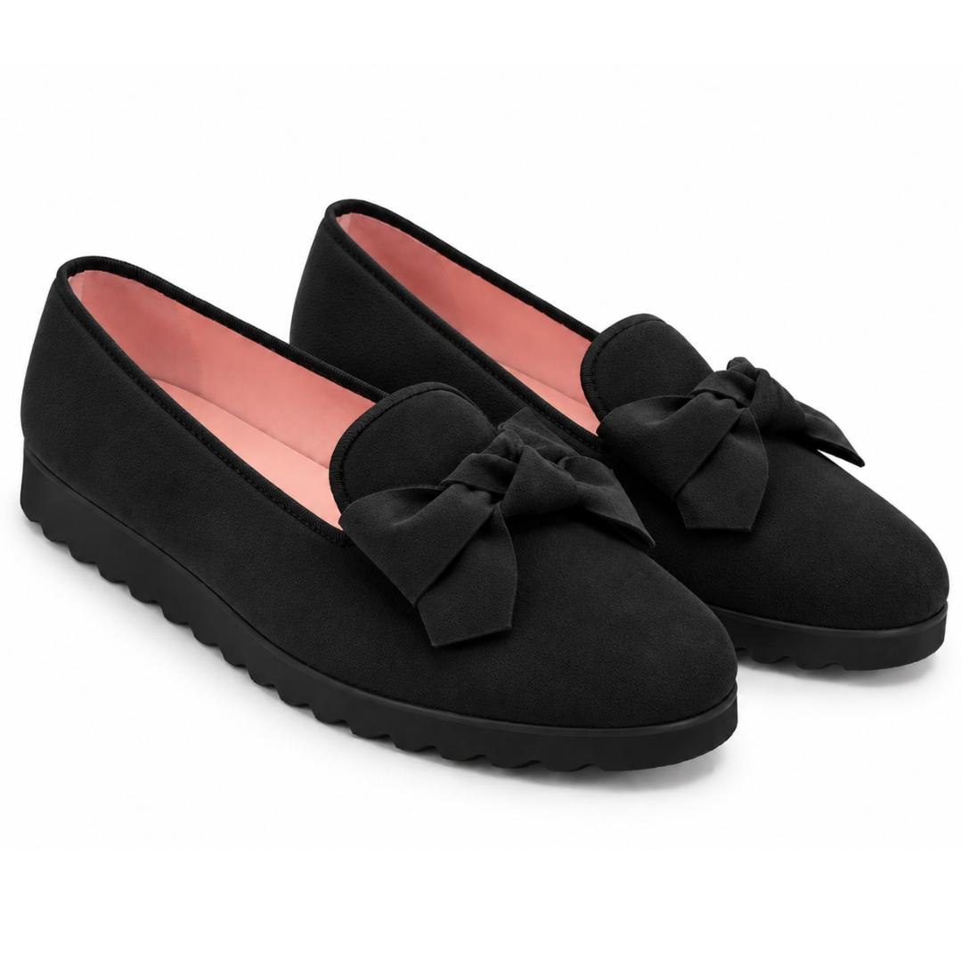 Zapato En Piel Ante Y Adorno De Lazo Clásico - Imagen 7