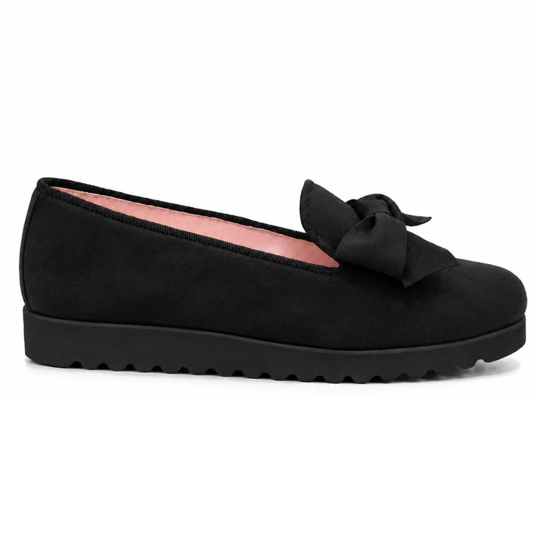 Zapato En Piel Ante Y Adorno De Lazo Clásico - Imagen 6