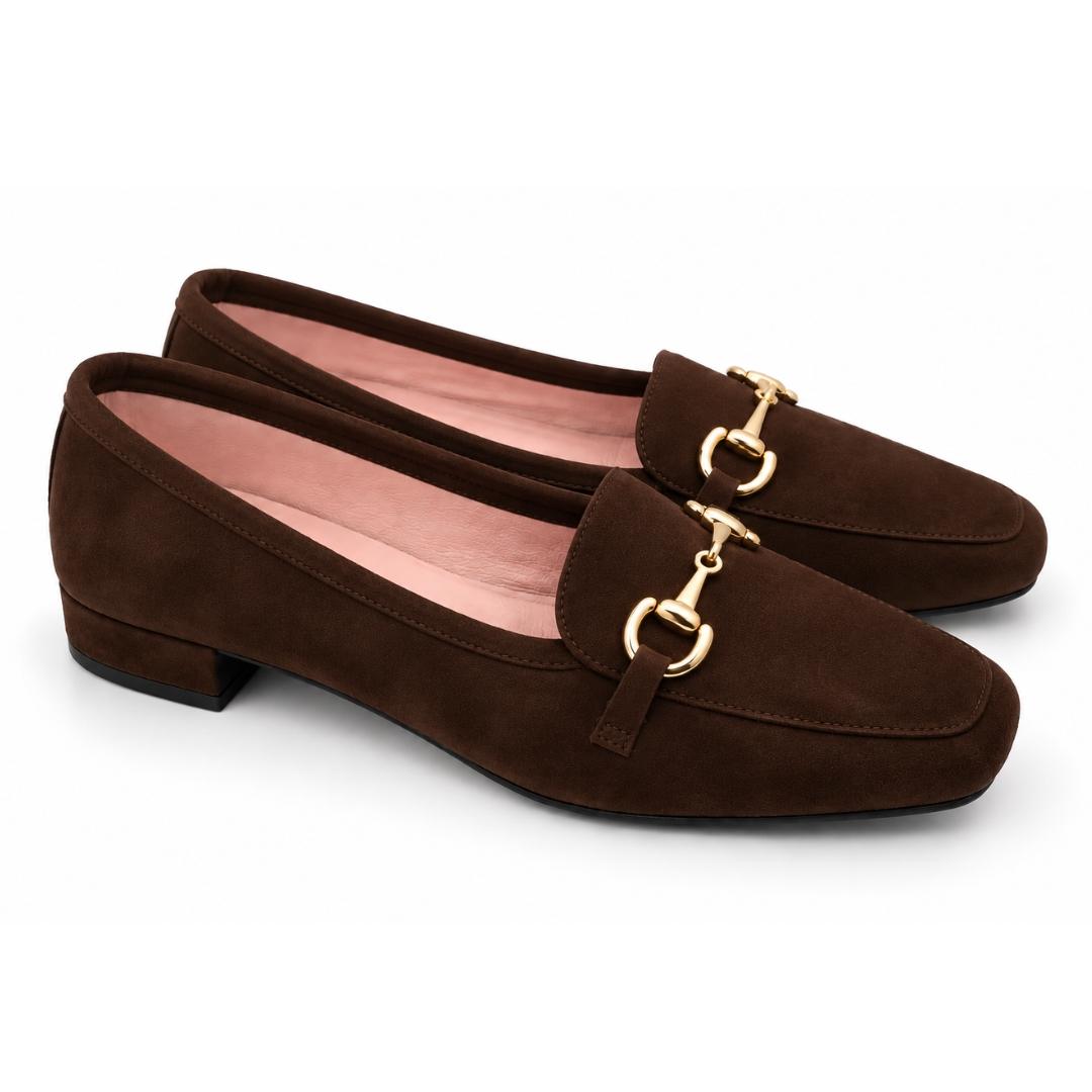 Mocasines de mujer de piel ante con cadena – Hechos en España - Imagen 7