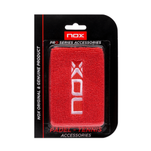 Muñequeras Nox Rojo Logo Blanco