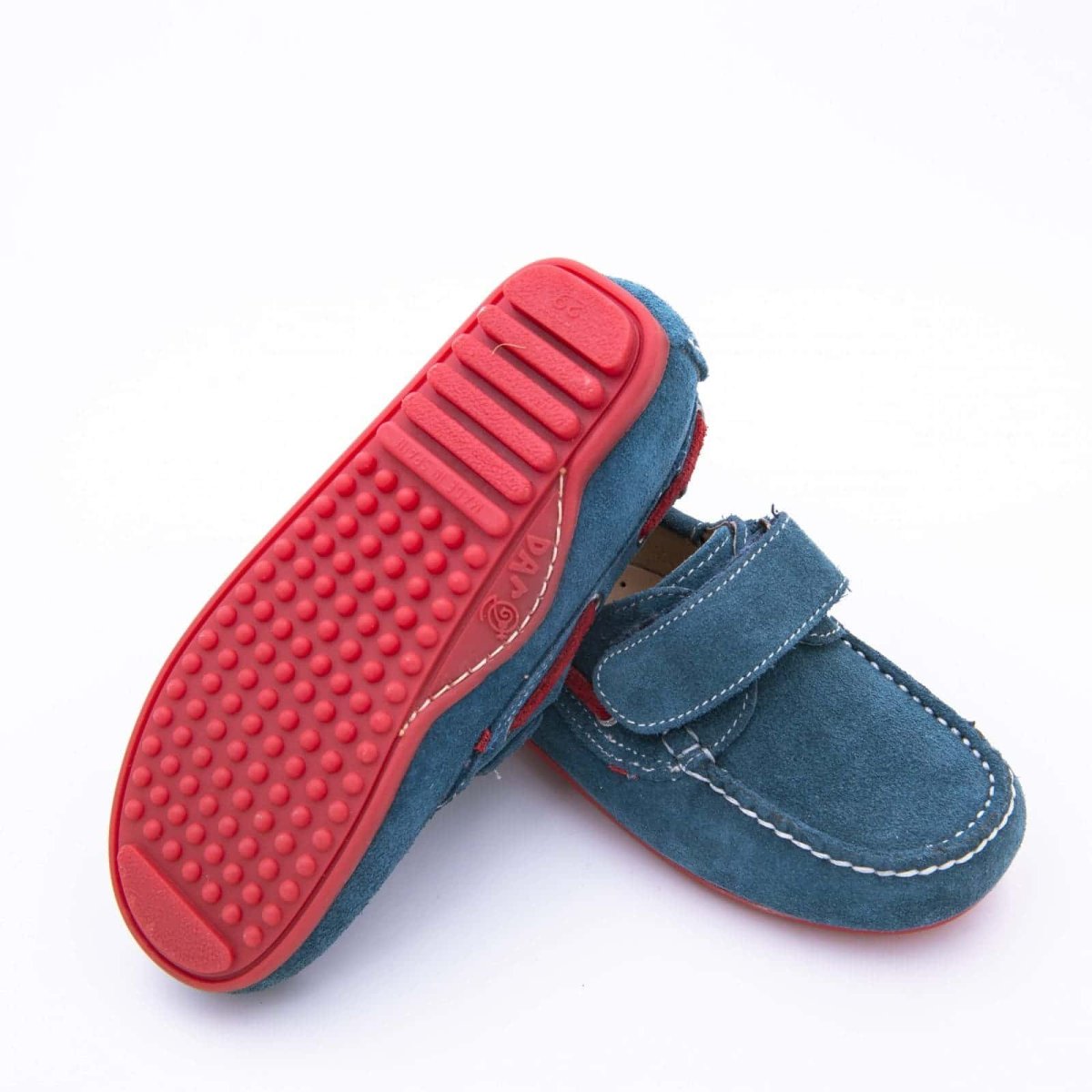 Zapato Náutico clásico con velcro y suela para primavera-verano en piel serraje - Imagen 8